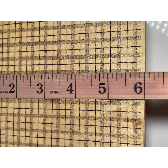 Stampin Up! Stipple Plaid 2001 Large Wood Mount Block Stamp Used Once - Picture 4 of 10